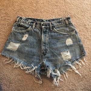 High waisted denim jeans